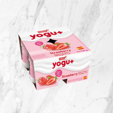 FEIRACO Yogu+ yogur líquido sabor fresa sin gluten pack 3 unidades 200 g