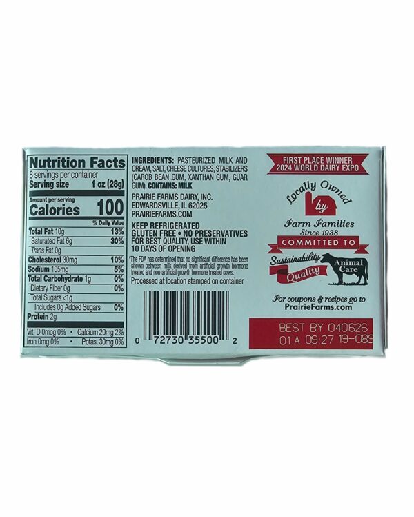 Queso crema Prairie Farms (226 g / 8 oz) - Imagen 2
