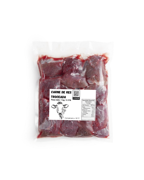 Carne de res troceada (1 kg / 2.2 lb)