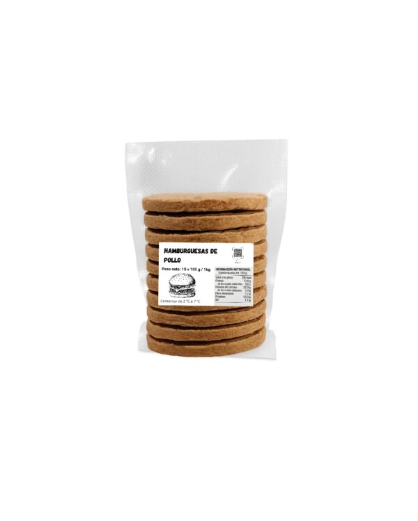 Hamburguesas de pollo (10 x 100 g / 3.53 oz)