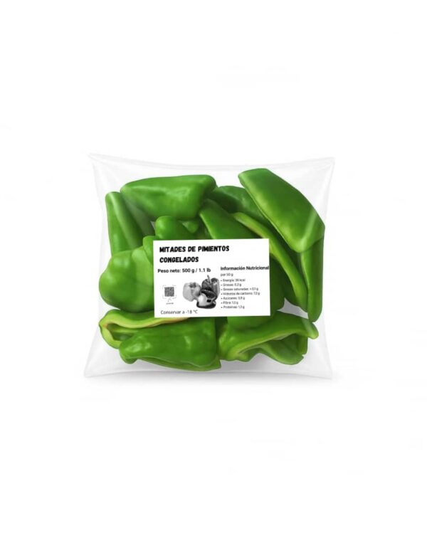 Mitades de pimientos congelados (500 g / 1.1 lb)