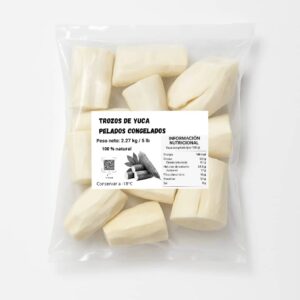 Trozos de yuca pelados congelados (2.27 kg / 5 lb)