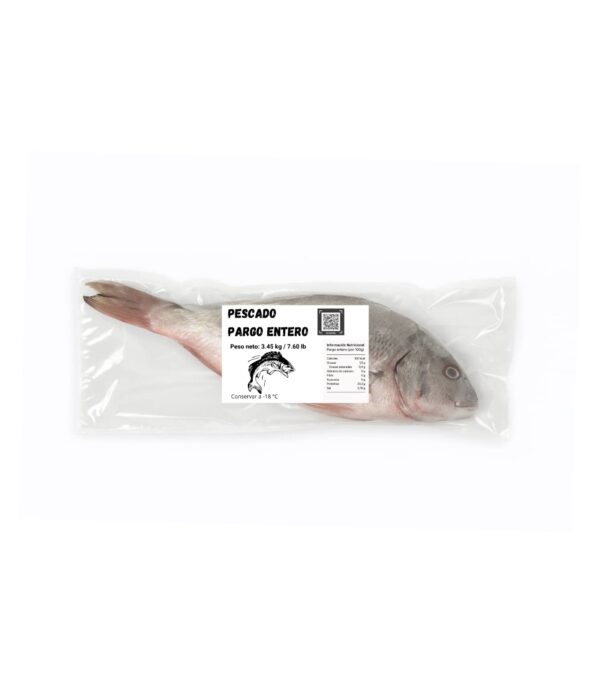 Pescado Pargo entero (3.45 kg / 7.60 lb)