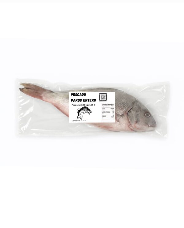 Pescado Pargo entero (2.86 kg / 6.30 lb)